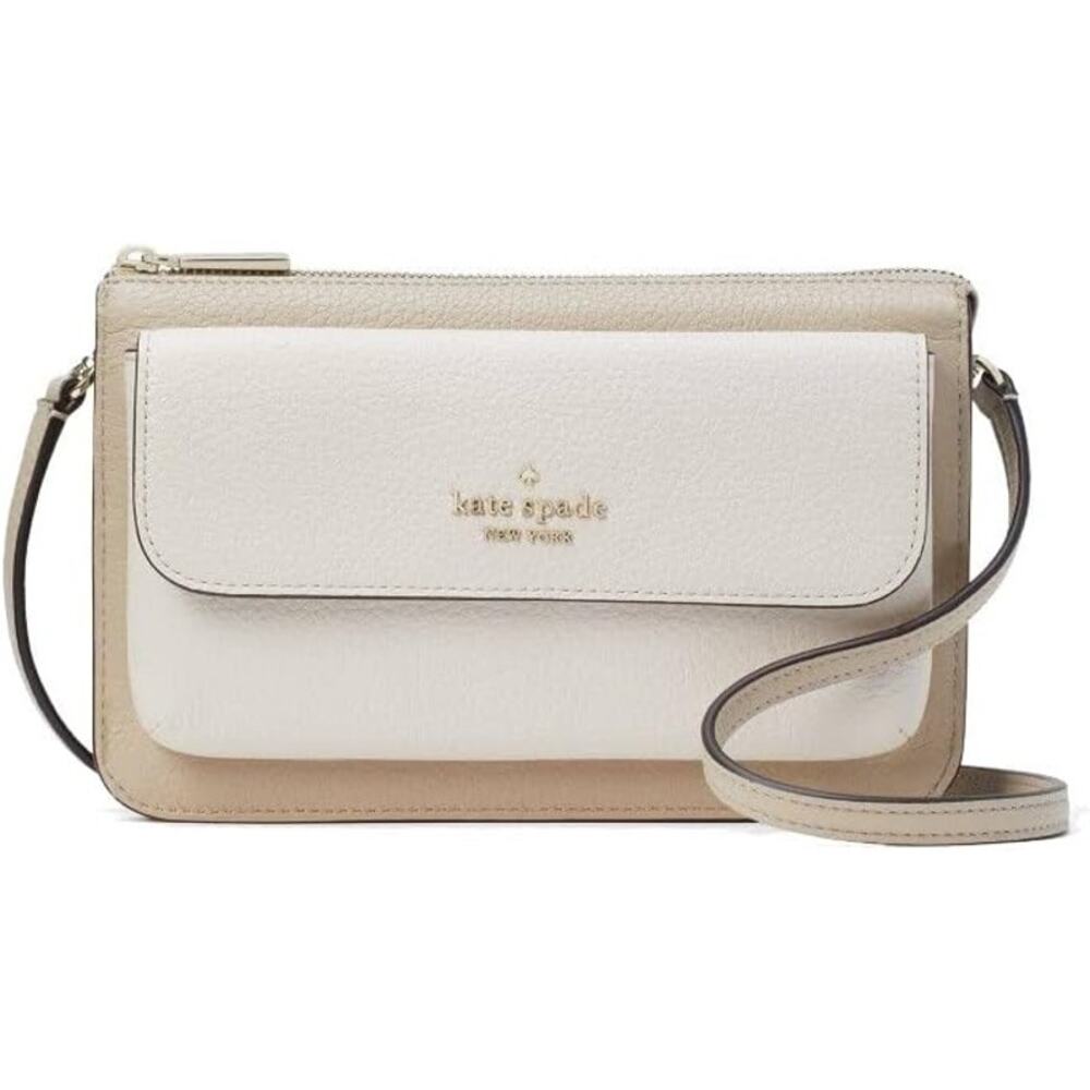 kate spade cream and white leather crossbody, new without tags
